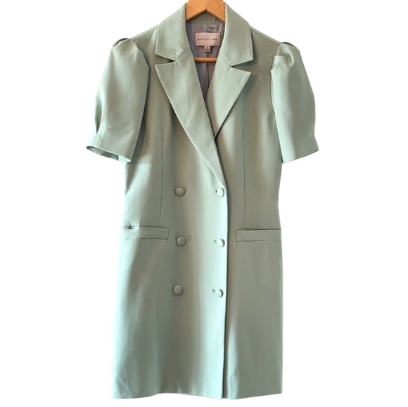 Adelyn Rae Rita Blazer Casual Professional Mini Green Women's Dress Size Small - Picture 4 of 13